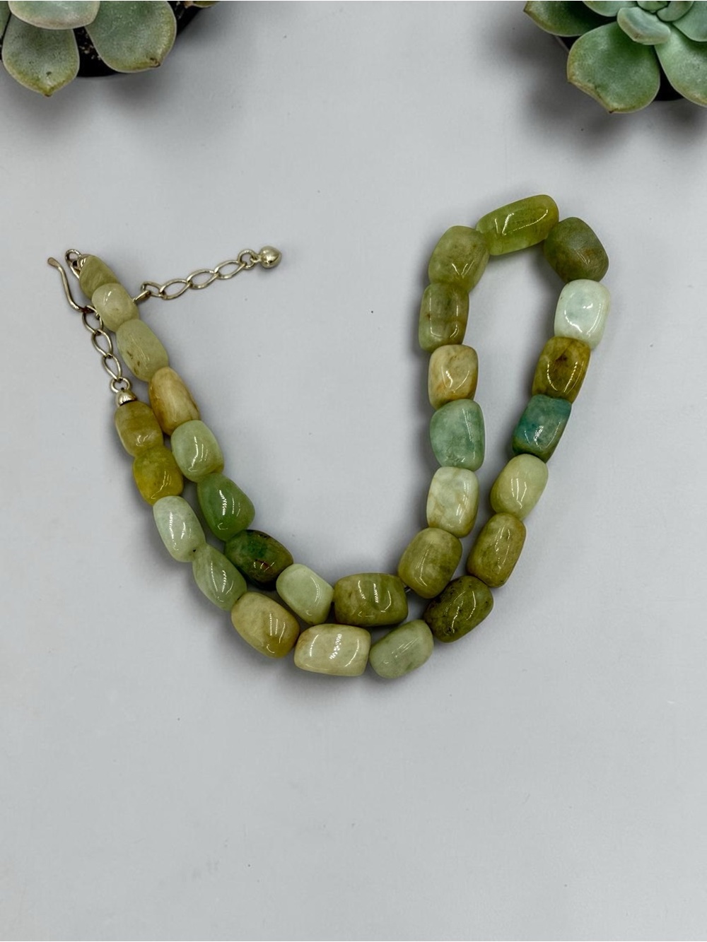 Jay King DTR Aquamarine Nugget Necklace Sterling 18-20” Blue Green Chunky Stones - Picture 12 of 17